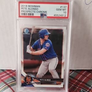 2018 Bowman Pete Alonso Prospects Chrome Card